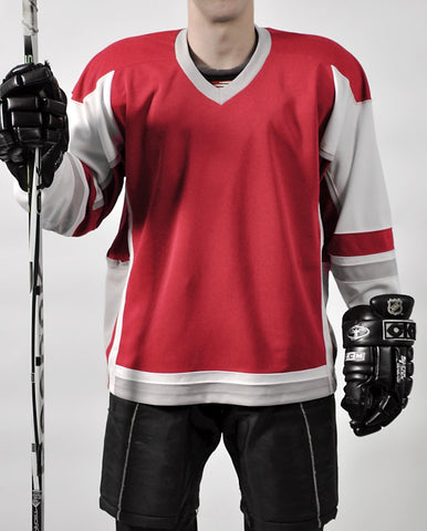 STADIUM Hockey Jersey - Red/White/Grey