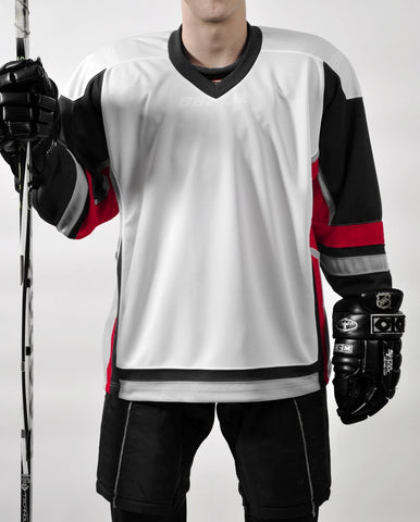 STADIUM Hockey Jersey - White/Black/Red